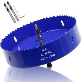 Hao01630 Luomorgo 6 1/8 Inch 155mm Hole Saw 1 1/4 Cutting Depth Hss Bi-metal Cutter