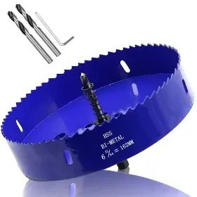 Hao01632 Luomorgo 6 3/8 Inch 162mm Hole Saw 1 1/4 Cutting Depth Hss Bi-metal