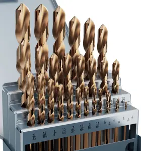 Macxcoip 313090892890 Cobalt Drill Bit Set 29pcs M35 High Speed Steel Bits For Hardened Metals