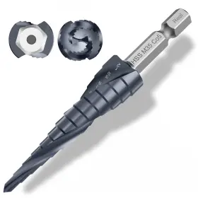 Macxcoip 739713982630 Upgrade M35 Cobalt Step Drill Bit With Ultra Tiain Coating 1/8 1/2 Unibit