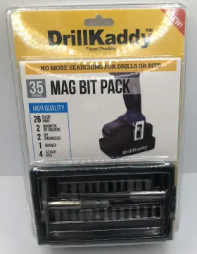 Mag-bit 369998121106 Drillkaddy Set 35 Pieces Chrome Vandium With Storage Drawer -factory Seal