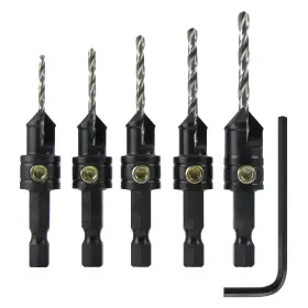 Make It Snappy 735090674038 Tools Quick-change 5-pc. Countersink Drill Bit Set. Proudly Made In The Usa