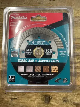Hpb016320 Makita 088381548908 4 Inch In Diamond Blade Turbo Rim Masonry B-69680
