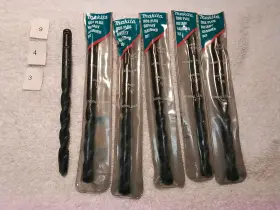 90819 Makita 7/16 Inch -6 Sdsplus Rotary Hammer Bit Set Germany 6pc