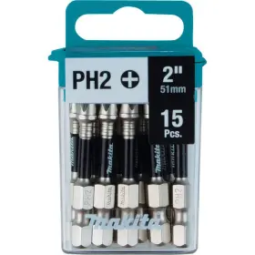 E-01046 Makita Impact Xps #2 Phillips 2 Inch 51mm Power Bit 15-pack