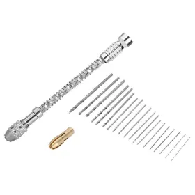 Marvellous3t26ywgkvg Marvellous Pin Vise Hand Drill Set 1 Count Countersink Bits 0.3-3.0mm Brass