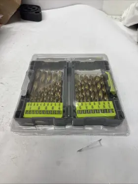 159083 Master Mechanic 29 Piece Titanium Drill Bit Set For Wood Metals Plastic