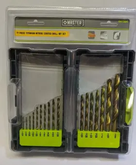 647386 Master Mechanic Titanium Nitride Drill Bit Set 17-piece