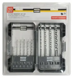 702595 Master Mechanic 10-pc. Rotary Masonry Drill Bit Set -