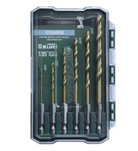 236-9206 Masterforce Titanium Drill Bit Set Brand New Shrink Wrapped Menards