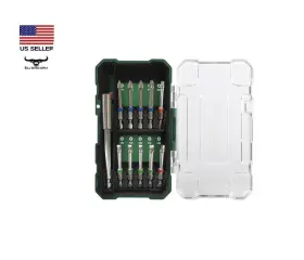 C043511 Masterforce 11 Piece Premium Impact Drive Bit Set With Clear View Hard Storage Case 1/4 Hex