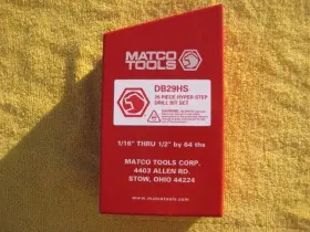 Db29hs Matco Tools Hyper-step Reduced Shank Drill Bit Set 29 Piece