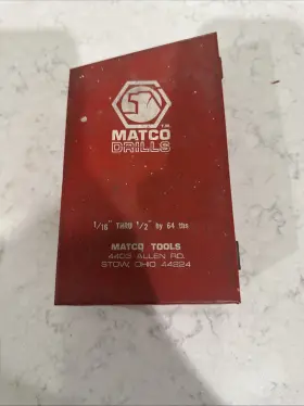 Dm1538 Matco Tools Drill Set High Speed Steel - 1/16 Inch Thru 1/2 14 Pieces