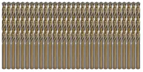 Co0316-30pa Max-craft Cobalt Drill Bit Set 3/16 Inch M35 Hss Co Twist Jobber Metal Drill-30pcs