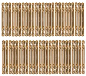 De30-50p Max-craft Hss Cobalt Drill Bit Set 30# Double End Stubby Body For Steel Metal-50pcs