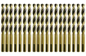 Hgb1564-20p Max-craft Hss Drill Bit 15/64 Inch Jobber Parabolic Gold/black 3-flat Shank Twist Drill-20pcs