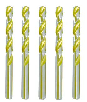 Jc3164 Max-craft Drill Bit Set 31/64 Inch Hss Titanium Nitrided Jobber Twist Steel Metal -5pcs
