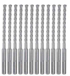 Mcsds0532-8-12 Max-craft 5/16 Inch X8 Sds Plus Rotary Hammer Drill Bit Carbide Tip For Masonry Concrete-12pcs