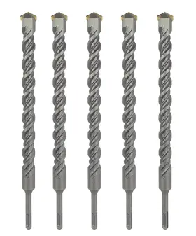 Mcsds1-10-5 Max-craft 1 Inch X10 Sds Plus Rotary Hammer Drill Bit Carbide Tip For Masonry Concrete-5pcs