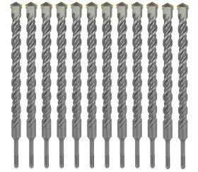 Sds1-10-12p Max-craft 1 Inch X 10 Sds Plus Rotary Hammer Drill Bit Carbide Tip Masonry Concrete-12pcs