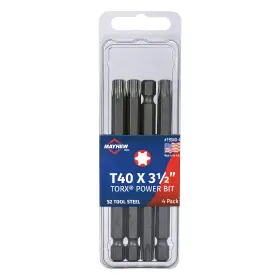 19340-4 Mayhew Tools 045256013800 Usa Torx Power Bit T40 X 3.5 Inch 4-pack