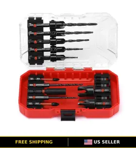 Mp191 Mayouko Countersink Drill Bit Set 15 Pcs Tapered High-speed Steel Bits For Wood