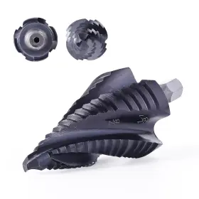 Jtz-m35-118 Maywoqi Four Spiral Flute Cobalt Step Drill Bit 1/4 Inch -1-1/8 M35
