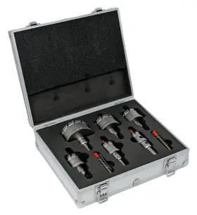 Mcj Tools 677187005830 Electrician Tctl Hole Cutter Set Of 6pcs. Includes 7/8 Inch 1-1/8 27