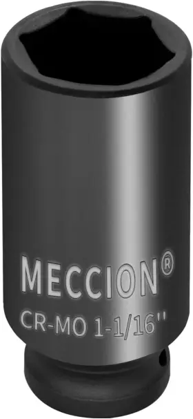 Kxy-tt1in116 Meccion 1/2 Inch Drive Impact Socket 1-1/16 Sae 6 Point Cr-mo Deep