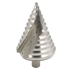 Q-dc18 Meichoon Step Drill Bit Set Large Hss Spiral Groove 6-60mm 12 Steps Sizes Cobalt