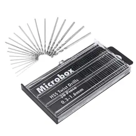 Mesee 788703726549 20 Pieces Hss Mini Micro Drill Bit Set 0.3-1.6mm Shank 0.3mm - 1.6mm