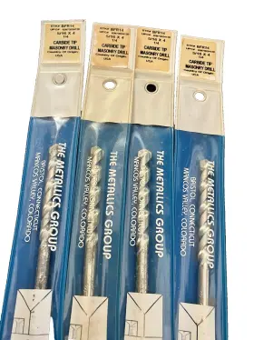 Bfr14 Metallics Carbide Tip Masonry Drill 5/16 Inch X 4 Usa Old Stock New In Sleeve 4-pcs