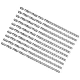 Metallixity 766549054873 10pcs Micro Drill Bits 1.75mm X 52mm High Speed Steel Fully Ground Twist