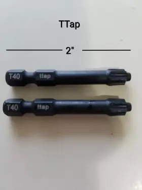 Mftool 778655902689 T40 Torx Ttap Drive Impact Rated Power Drill Bit Set With 1/4 Inch Hex Shank T Tap