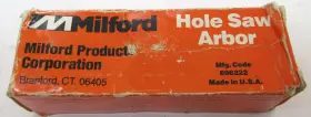 45314 Milford Hole Saw Arbor Cat No. Nib