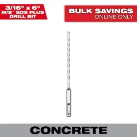Milwaukee 045242517497 3/16 Inch X 6 2-cutter Sds-plus Carbide Drill Bit