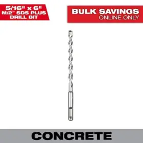 Milwaukee 045242517565 5/16 Inch X 6 2-cutter Sds-plus Carbide Drill Bit