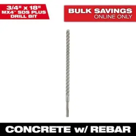 Milwaukee 045242517893 3/4 Inch X 18 4-cutter Sds-plus Carbide Drill Bit
