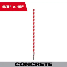 Milwaukee 045242546381 5/8 Inch X 16 18 Carbide Hammer Drill Bit For Concrete Stone