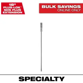 Milwaukee 313030822864 Pluslok 18 Inch Sds-plus Carbide Bit Extension