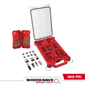 Milwaukee 313053210242 Shockwave Impact Duty Alloy Steel Screw Driver Bit Set With Packout Case Ti