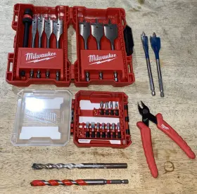 49-22-0175 Milwaukee 313098561552 8-piece Flat Boring Spade Bit Impact Set And Others