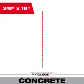 Milwaukee 313099980901 3/8 Inch X 16 18 Carbide Hammer Drill Bit For Concrete Stone Masonr