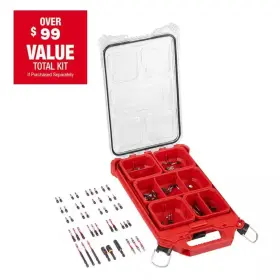 Milwaukee 313103961957 Shockwave Impact Duty Alloy Steel Driver Bit Set With Packout Case 90-piece