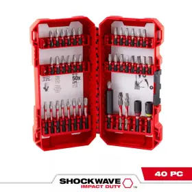 Milwaukee 313108228222 Shockwave Impact Duty Alloy Steel Screw Driver Drill Bit Set 40-piece