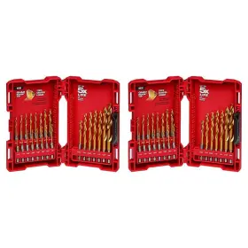 314334789 Milwaukee Shockwave Impact Duty Titanium Drill Bit Set 46-piece