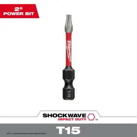 48-32-4483 Milwaukee 3608687 Shockwave Impact Duty Driver Bit 2 Inch Torx T15 Model#