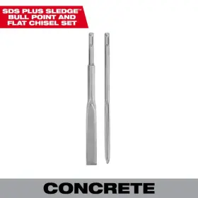 Milwaukee 445015810825 10 Inch Sds Plus Demo Bull Point Chisel And Steel Flat
