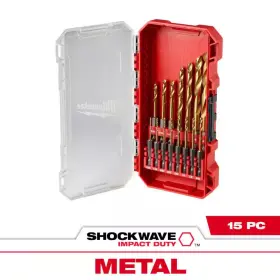 Milwaukee 445019492409 Shockwave Impact Duty Titanium Drill Bit Set 15-piece