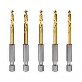Milwaukee 445022329303 Shockwave 5/32 Inch Titanium Twist Drill Bit 5-pack